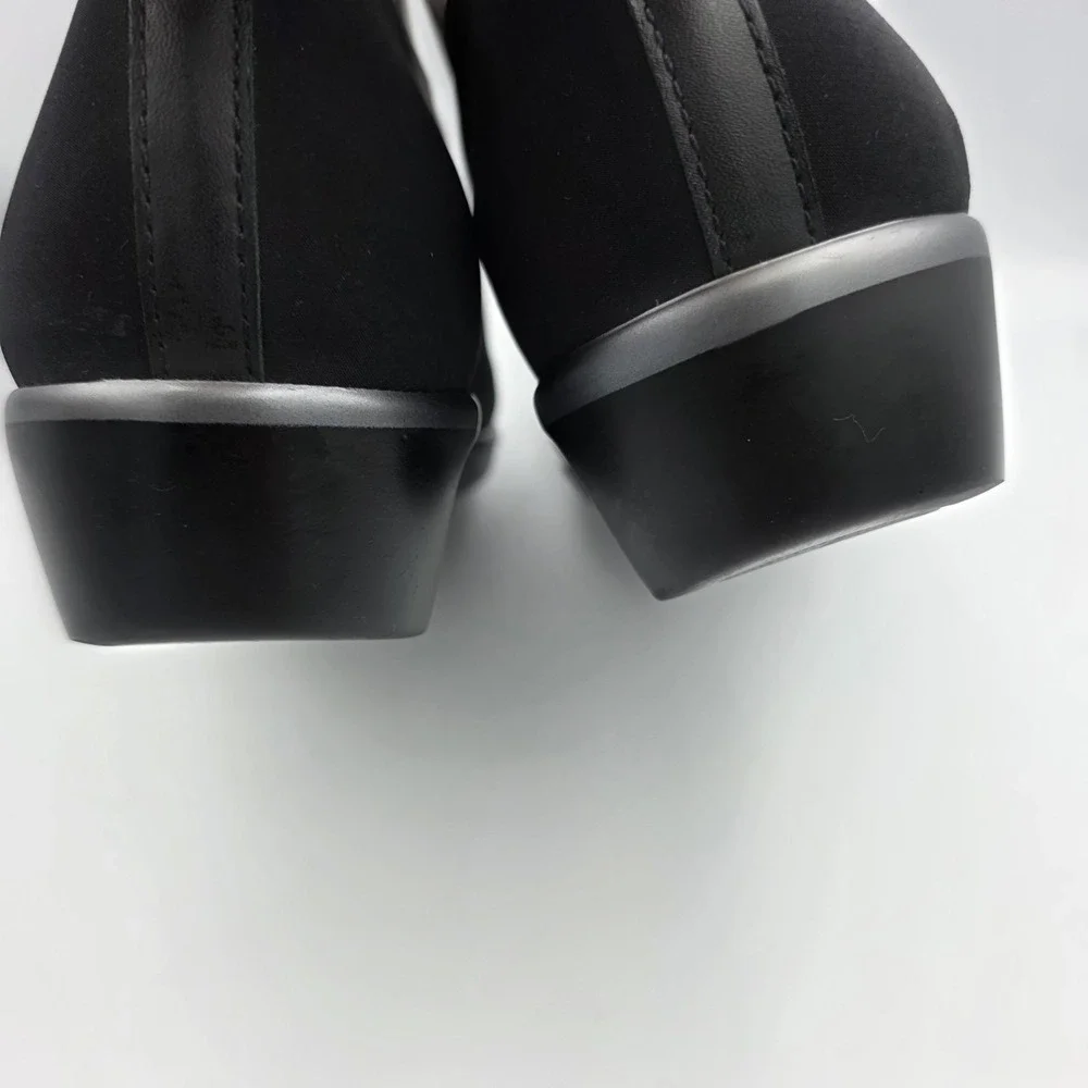 SAS Bliss Women's Sz 8.5 M Shoes Black Gray Slip On Comfort Career Wedge Shoes